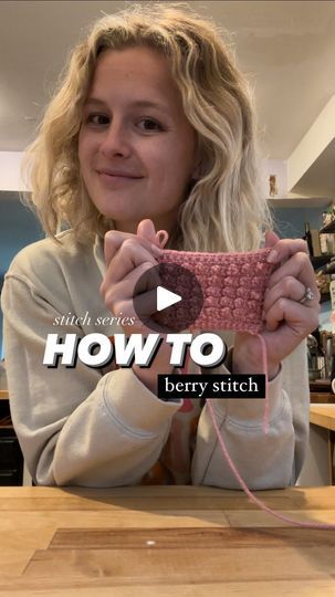 1.5K views · 511 reactions | HOW TO: berry stitch 🍓🫐

Chain length - odd (ie 11,14,15…) 

I personally started with 2 rows of sc before working in the berry stitch, note that you technically don’t “need” to do this. 

Berry Stitch 
- starts the same as a sc
- insert hook, yo, pt (you’ll have 2 loops on hook) 
- ch 3 onto the first loop on your hook (the loop you just pulled through) 
- yo, pt both loops on hook 

Be sure to alternate between berry stitch and single crochet for the row. 

Follow rows with berry stitches with a row of single crochets. 

This is my first time doing the berry stitch and it is definitely a stitch I’ll be pulling back out this winter for a hat. 

What could you see yourself using the berry stitch for?💭👇🏼 

#CrochetTutorial #BerryStitch #CrochetStitches #Lea Crochet Even Berry Stitch, Berry Stitch Crochet, How To Finish A Crochet Row, Crochet Strawberry Bobble Stitch, Crocheted Stitches, Berry Stitch, Crochet Stitches Free, Beginner Crochet Tutorial, Knitting Tips