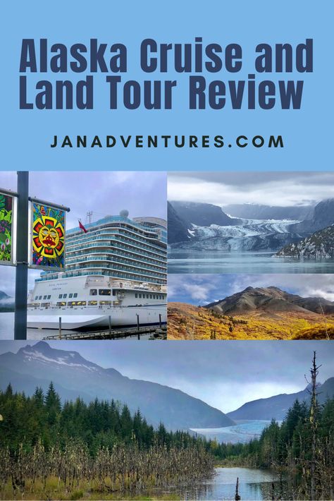 Full description of my one-week cruise through the Alaska Inner Passage on the Royal Princess ship and my 5-day land tour from Anchorage to Fairbanks. Check it out! #alaska #alaskacruise #alaskalandtour #alaskatourreview Alaska Without A Cruise, Alaskan Land And Sea Cruise, Alaska Cruise Tour, Alaska Cruise And Land Tour, Princess Alaska Cruise, Grand Princess Cruise Alaska, Alaskan Cruises, Alaska Train, Alaska Cruise Excursions