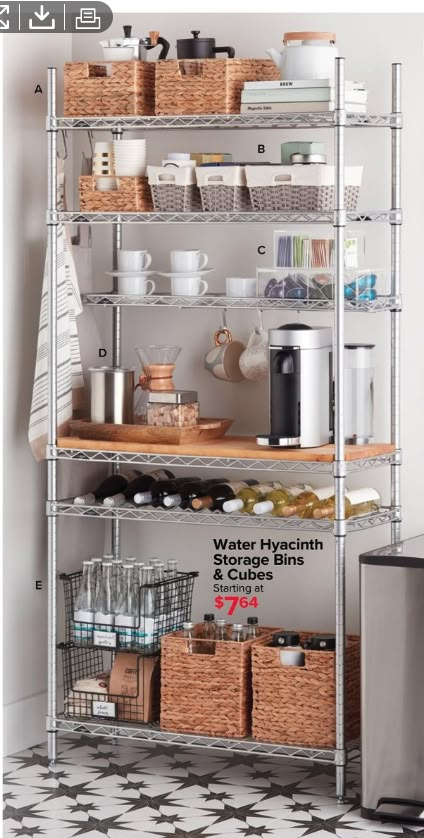 Storage Shelves For Kitchen, Kitchen Storage Shelving Unit, Metal Shelf Kitchen Storage, Organizer For Kitchen Cabinets, Metal Shelving In Kitchen, Metal Kitchen Rack Ideas, Steel Shelf Kitchen, Metal Rack Kitchen, Ikea Omar Pantry