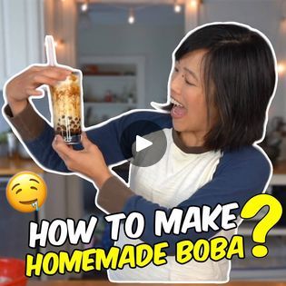 6.8M views · 6.6K comments | How to Make HOMEMADE BOBA?(Tapioca Pearls) 🤤😍 | How to Make HOMEMADE BOBA?(Tapioca Pearls) 🤤😍 | By Emmymade | Facebook Homemade Boba, Tapioca Pearls, How To Make Homemade, Cooking Recipes