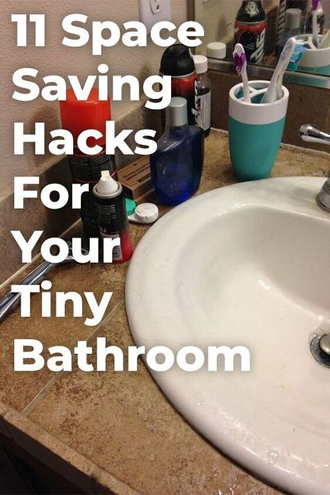 Very Small Bathroom Ideas, Tiny Bathroom Storage, Small Bathroom Decor Ideas, Diy Bathroom Storage Ideas, Bathroom Storage Hacks, Bathroom Wall Storage, Bathroom Tips, Space Saving Hacks, Saving Hacks