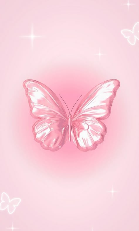 Cute Plain Backgrounds, Wallpaper Rosa Pastel, Light Pink Wallpaper Aesthetic, Kupu Kupu Aesthetic Pink, Pink Wallpaper Butterfly, Pink Butterfly Aura Wallpaper, Cute Pink Butterfly Wallpaper, Cute Butterfly Wallpaper, Pink Butterfly Aesthetic