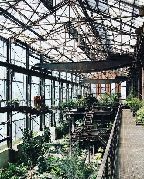 Industrial Greenhouse, Greenhouse House, Home Greenhouse, Eco Architecture, Industrial Architecture, Cap Ferret, Lan Can, Sukabumi, Interesting Buildings