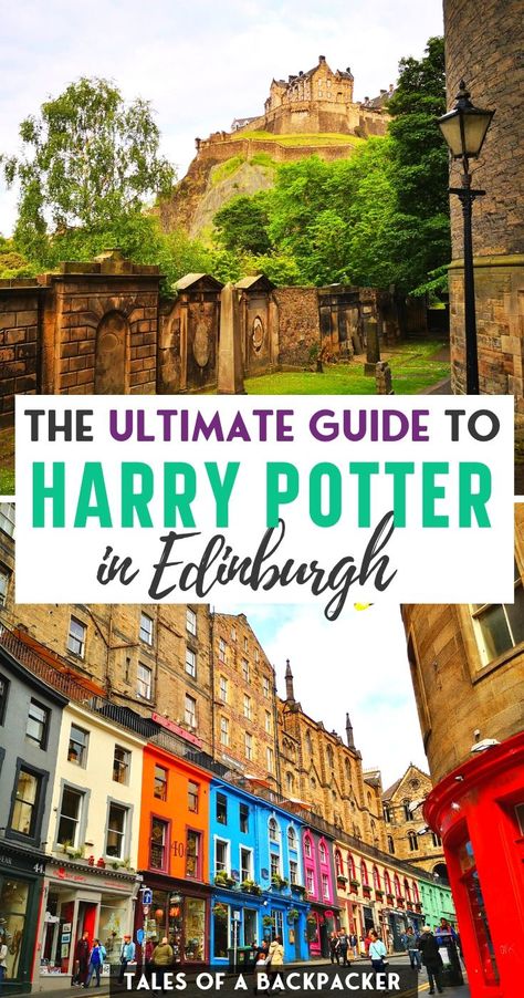 Where can you find Harry Potter in Edinburgh?  These are best themed establishments and Harry Potter locations in Edinburgh for Potterheads to explore! #HarryPotter #Edinburgh #Scotland | Harry Potter Sites in Edinburgh | Harry Potter Locations Edinburgh Harry Potter Tour, Harry Potter Scotland, Scotland Harry Potter, Harry Potter Walking, Edinburgh Harry Potter, Edinburgh Tours, Harry Potter Places, Harry Potter Locations, Edinburgh Scotland Travel