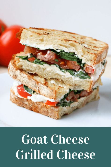 Grilled Cheese With Goat Cheese, Goat Cheese Grilled Cheese Sandwiches, Goat Cheese Sandwich Recipes, Easy Goat Cheese Recipes, Goat Cheese Recipes Dinner, Goat Cheese Grilled Cheese, Costco Recipes, Goat Cheese Sandwich, Healthy Grilled Cheese