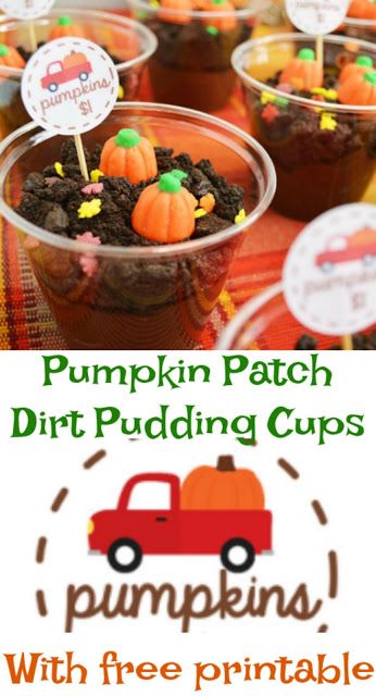 Dirt Pudding Cups, Pasteles Halloween, Dirt Pudding, Easy Halloween Snacks, Pumpkin First Birthday, Pumpkin Carving Party, Dirt Cake, Fall Snacks, Pumpkin Birthday