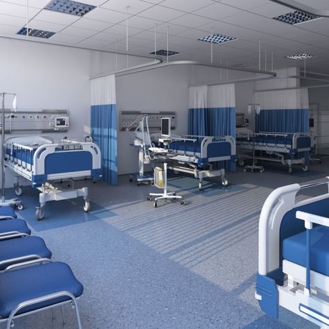 Hospital Environment, Hospital Design Architecture, Healthcare Interior Design, Modern Hospital, Hospital Architecture, Hospital Interior, Hospital Room, 3d Environment, Hospital Interior Design