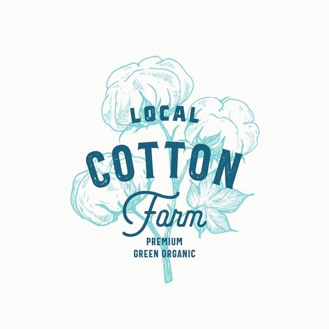 Cotton Farm, Abstract Vector, Vintage Typography, Symbol Logo, Vector Photo, Design Working, Logo Templates, Premium Vector, Graphic Resources