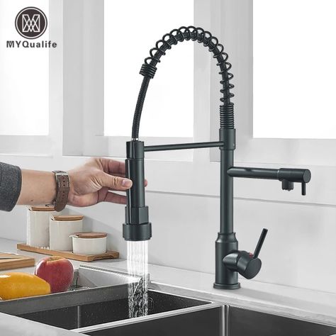 Just found this amazing item on AliExpress. Check it out! $1,110.80 | Black Brass Kitchen Sink Faucet Pull Down Hot and Cold Water Mixer2 Mode Tap with Dual Spout 360 Rotation Flexible Deck Mounted Black Brass Kitchen, Black And Brass Kitchen, Brass Kitchen Sink, Spout Design, Brass Kitchen, Kitchen Sink Faucets, Large Pots, Handle Design, Black And Brass