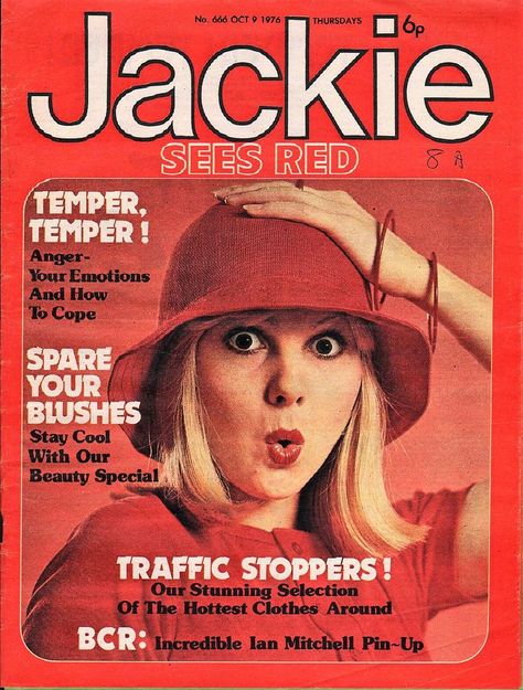 Jackie, October 1976. Jackie Magazine 1970s, 70s Magazine Covers, 70s Marketing, 70s Lookbook, Jackie Magazine, 70s Magazine, 60s Magazine, Retro Magazine, Indie Magazine