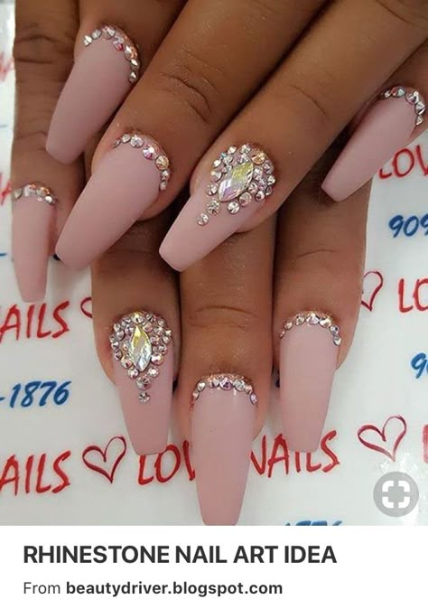 Nail Designs With Gems, Ongles Bling Bling, Gem Nail Designs, Nail Designs Bling, Diamond Nail Designs, Kids Nail Designs, Stone Nail Art, Diamond Nail Art, Brown Nails Design