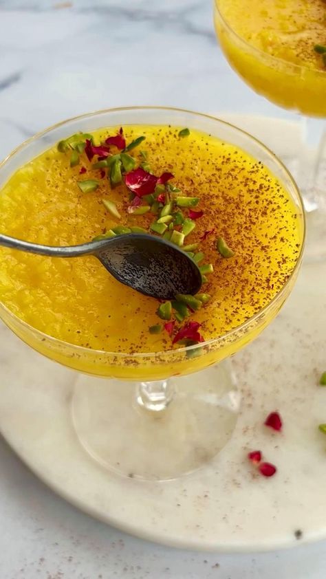 Pin on Made of sugar and saffron Sholeh Zard, Iranian Desserts, Persian Desserts, Almond Rice, Creamy Rice Pudding, Rice Pudding Recipe, Saffron Rice, Persian Cuisine, Sweet Dishes Recipes