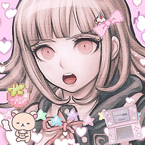 #cutecore #danganronpa #chiaki #aesthetic #kawaii #pfp Chiaki Aesthetic, Kawaii Pfp, Chiaki Nanami, Danganronpa, Follow For More, Anime, Hair, Pink, Kawaii