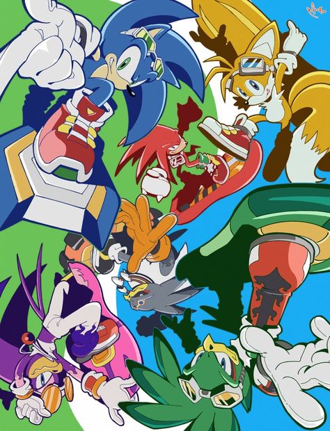 Biolizard on X: "The race to prove who s the best begins now! 🏁 " / X Sonic Free Riders, Sonic Riders, Scenecore Art, Shadow And Rouge, Racing Art, Sonic Funny, Blue Hedgehog, Sonic Franchise, Hedgehog Art