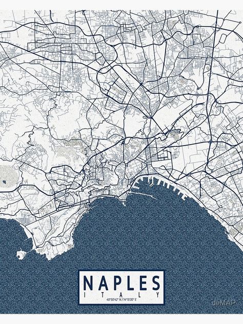 Naples Map, Cheetah Logo, Maps Aesthetic, Map Of Italy, Coastal City, Urban Street Art, Italy Map, Coastal Cities, Naples Italy