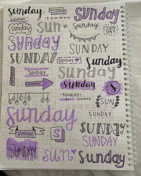 Taylor Bowen on Instagram: “#Sunday #purple #calligraphy #fonts #bujo #bulletjournal #bulletjournalling” Sunday Calligraphy, Notes Titles, Learning Calligraphy, Cute Calligraphy, Text Ideas, Header Ideas, Aesthetic Writing, Title Ideas, Notes Aesthetic