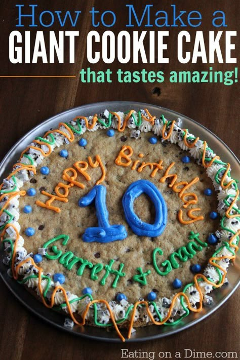 Giant Cookie Recipe, Easy Homemade Chocolate Chip Cookies, Chocolate Chip Pizza, Homemade Cookie Cakes, Chocolate Chip Cookie Pizza, Chocolate Chip Cookie Cake Recipe, Giant Cookie Cake, Giant Chocolate Chip Cookie, Coconut Dessert