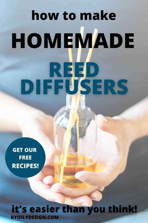 Check out our 10 hacks for making your DIY reed diffuser work. Creating your own homemade reed diffusers is simple. But sometimes they just don't seem to work very long. We point out where you might be going wrong and how to make reed diffusers the right way. Diy Aromatherapy Diffuser, Reed Diffuser Recipe, Reed Diffuser Diy, Diy Reed Diffuser, Homemade Diffuser, Diy Oil Diffuser, Homemade Reed Diffuser, Diy Essential Oil Diffuser, Diffuser Diy