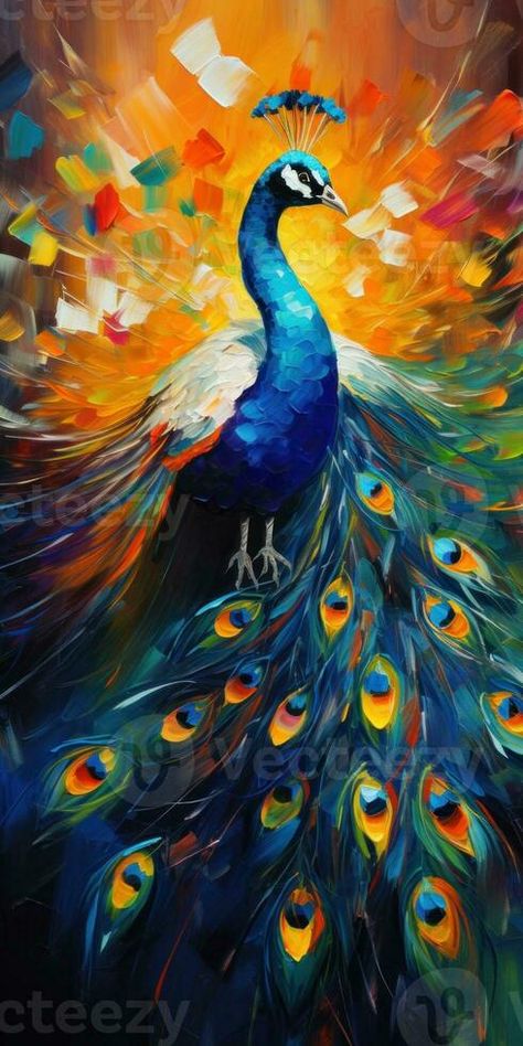 Whimsical Art Paintings Acrylics, Peacock Paintings, Whimsical Art Paintings, The Peacock, Colorful Artwork, Art Painting Acrylic, Whimsical Art, Abstract Art Painting, Abstract Painting