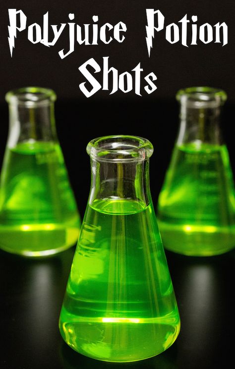 Polyjuice Potion Shots Recipe - Cooking With Janica Harry Potter Cocktails, Alcohol Shots, Harry Potter Drinks, Halloween Shots, Halloween Party Drinks, Harry Potter Halloween Party, Halloween Drinks Alcohol, Polyjuice Potion, Perfect Halloween Party