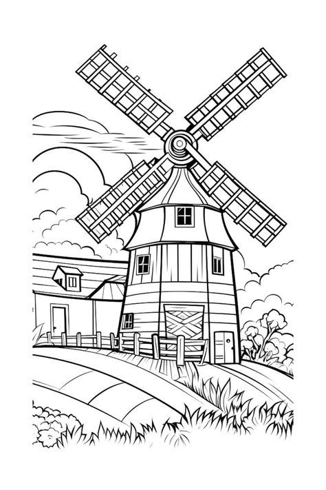 With this Free Printable Grain Windmill Coloring Page, you can embrace the rustic charm of the countryside! 🌻🖍️ Allow your little painters to give their own spin to this delightful picture by bringing the windmill and surrounding grains to life with a colorful explosion. This coloring sheet conveys the charm of modest country living and encourages children's creativity. 🌾More lovely coloring sheet alternatives for youngsters may be found in our Etsy shop (link in bio). Colorful Explosion, Free Kids Coloring Pages, Coloring Bookmarks, Coloring Pictures, Free Coloring Pages, Engagement Activities, Creative Kids, Country Living, Coloring Sheets