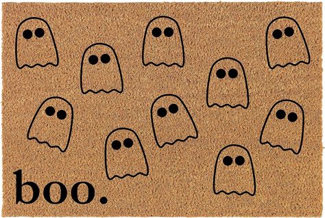 Welcome doormat for front door entrance, patio, new home, housewarming.
Made from 100% natural coconut coir.
Anti slip rubber backing keeps mat in place. Halloween Mats, Coir Door Mat, Coco Coir, Funny Logo, Fall Doormat, Halloween Clown, Halloween Door Mat, House Front Door, Boo Ghost