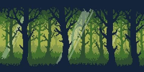 Pixel Forest Background, Pixel Art Forest Background, Pixel Art Village, Grass Pixel Art, Pixel Art Bear, Nature Pixel Art, Green Pixel Art, Pixel Art Tree, Forest Pixel Art