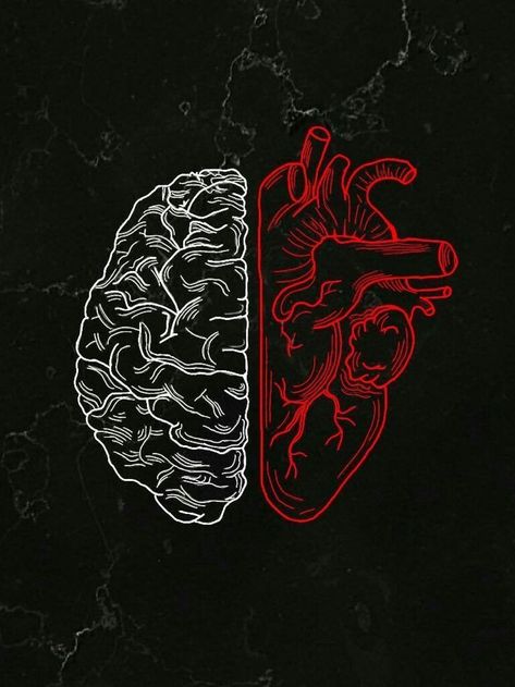 Wallpaper Anatomy, Drawing Brain, Iphone Wallpaper Black, Black Pen Drawing, Brain Drawing, Heart And Brain, Unique Iphone Wallpaper, Cute Black Wallpaper, Black Pen