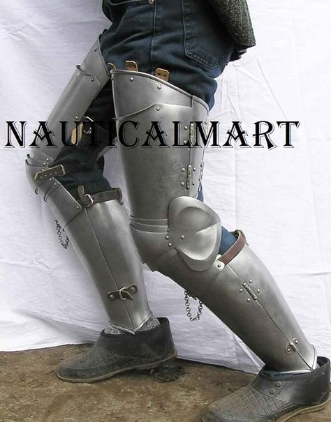 Amazon.com: Nauticalmart Medieval Knight Wearable Fully Functional Leg Armor : Clothing, Shoes & Jewelry Armor Legs, Armour Plate, Leg Armor, Armor Tattoo, Historical Reenactment, Knight Armor, Medieval Armor, Medieval Knight, Lol League Of Legends