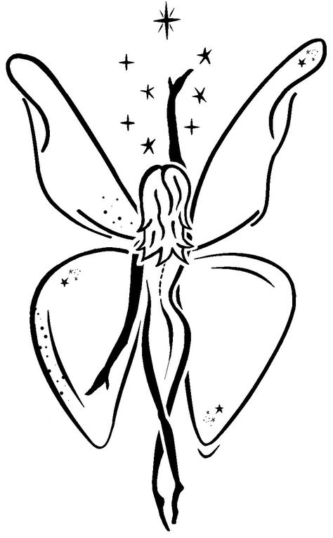 butterfly woman by thamaresmeralda Butterfly Woman, Fairy Silhouette, Fairy Tattoo Designs, Fairy Drawings, Fairy Tattoo, Butterfly Drawing, Tattoo Outline, Woman Drawing, Fairy Art