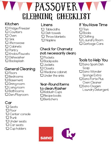 The Passover Cleaning Checklist You Need This Year Passover Cleaning Checklist, Passover Checklist, Passover Recipes Seder, Daniel Fast Meal Plan, Jewish Passover, Biblical Feasts, Jewish Feasts, Kosher Kitchen, Unleavened Bread