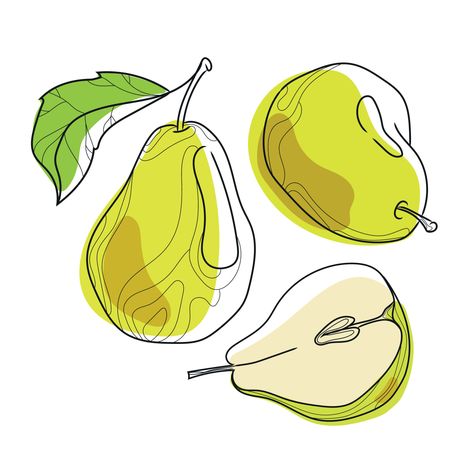 Download the Abstract pear drawing in modern line art style vector illustration.Three pears on a white background.Healthy food,fruits,dessert.Design element,logo,emblem 8095746 royalty-free Vector from Vecteezy for your project and explore over a million other vectors, icons and clipart graphics! Pear Art Illustration, Fruit Line Illustration, Pear Illustration Design, Logo Design Fruit, Abstract Fruit Illustration, Vector Art Design Graphics, Abstract Fruit Art, Fruits Graphic Design, Pear Doodle