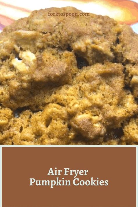 AIR FRYER PUMPKIN OATMEAL COOKIES Air Fry Desserts, Vortex Air Fryer Recipes, Air Fryer Sweets, Air Fryer Cookies, Air Fryer Pumpkin, Pumpkin Hot Chocolate, All About Pumpkins, Pumpkin Cravings, Air Fryer Desserts