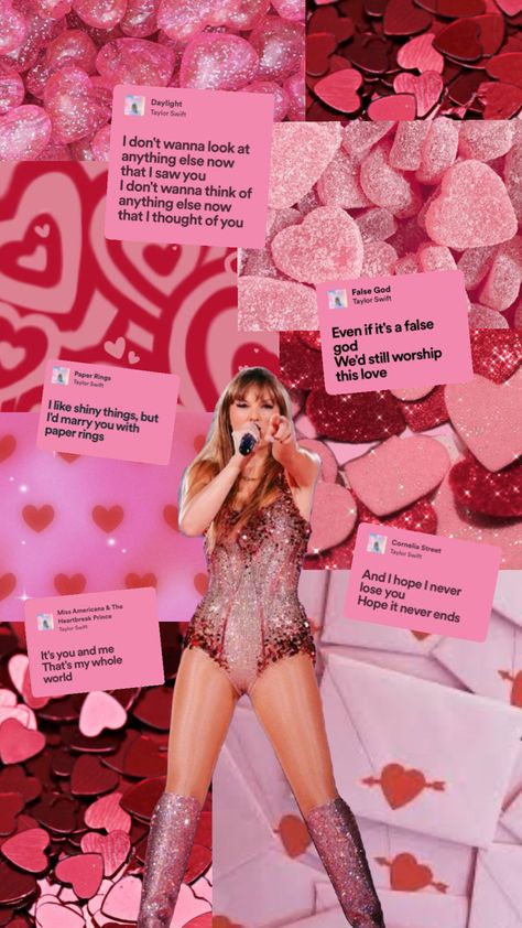 happy early v-day 💞💗 #taylorswift #lover #music #valentines Taylor Swift Valentines, Music Valentines, I Never Lose, Paper Ring, V Day, I Think Of You, Taylor Swift Style, Marry You, Create Collage