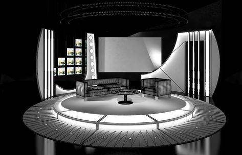 Virtual TV Studio Chat Set 19 #Studio, #TV, #Virtual, #Set Post Production Studio, Tv Set Design, Tv Studio, Nightclub Design, Virtual Studio, Stage Set Design, Tv Design, Tv Sets, 3d Architecture