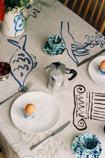 The Fish Motif Is Having A Moment | SheerLuxe Long Weekend Packing, Fish Motif, Homewares Shop, European Linens, A Picnic, Creative People, Easy Going, The Mediterranean, Linen Tablecloth