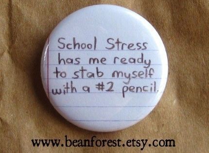 School stress Pin Backpack, Teacher School, Casual Cosplay, My Self, Cool Pins, Sticker Patches, Button Badge, Pinback Button, Teacher Humor