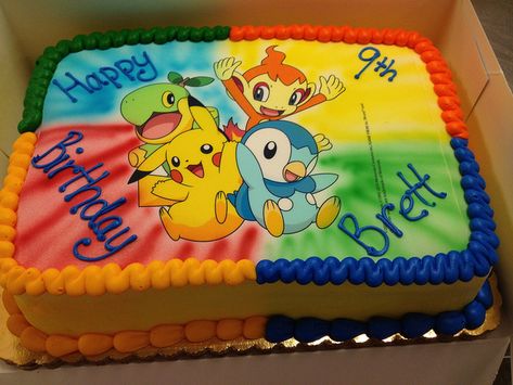 Pokemon Birthday Cake | Flickr - Photo Sharing! Pokemon Sheet Cake, Pokemon Birthday Cake Boys, Birthday Cake Pokemon, Pokémon Cakes, Pokemon Go Cakes, Pokemon Torte, Bolo Pikachu, Pokemon Cakes, Cake Pokemon