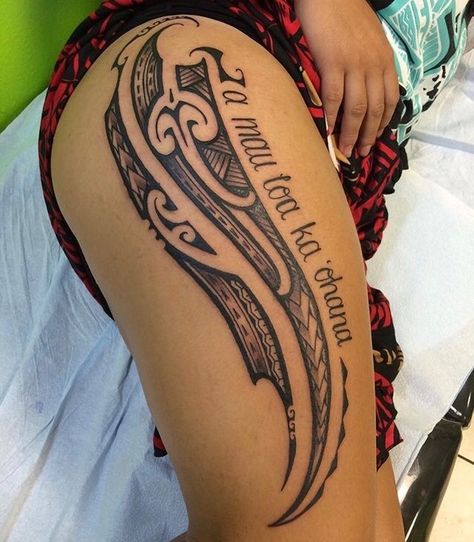 Mercy Tattoo, Island Tattoos, Fiji Tattoo, Surfer Tattoo, Hip Tattoo Designs, Best Leg Tattoos, Polynesian Tattoos Women, Island Tattoo, Cool Tattoo Drawings