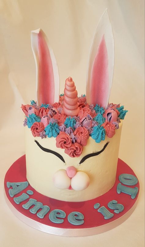 Unicorn Bunny Cake, Unicorn Bunny, Chocolate Raspberry Cake, Homemade Birthday Cakes, Raspberry Cake, Bunny Cake, Chocolate Raspberry, Theme Ideas, Homemade Cakes