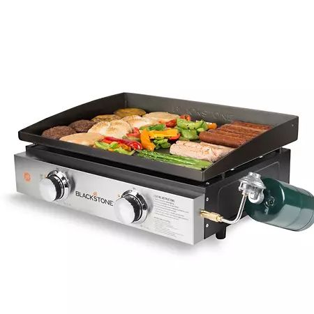 Blackstone 22″ Tabletop 2 Burner Griddle with Cover included - Sam's Club Propane Griddle, Cooking Station, Flat Top Griddle, Flat Top Grill, Grill Station, Griddle Grill, Griddle Cooking, Propane Gas Grill, Blackstone Griddle