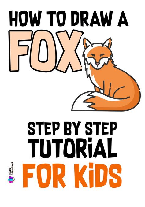 How to Draw a Fox | Simple Guide for Kids Fox Drawing Sketches Simple, How To Draw Forest Animals, How To Draw A Fox Easy, Baby Fox Drawing, Easy Fox Drawing, Foxes Drawing, Fox Drawing Tutorial, Fox Pencil Drawing, Animal Drawing Tutorial