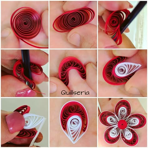 Tutoriales Quilling Patterns Tutorials, Diy Quilling Crafts, Quilling Flower Designs, Paper Quilling Earrings, Paper Quilling Tutorial, Paper Quilling For Beginners, Paper Quilling Flowers, Paper Quilling Cards, Origami And Quilling