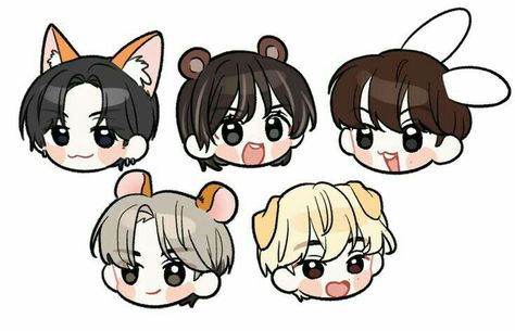 Txt Chibi, Txt Art, Txt Fanart, Chibi Sketch, Kpop Drawings, Chibi Drawings, 영감을 주는 캐릭터, Cute Chibi, Kpop Fanart