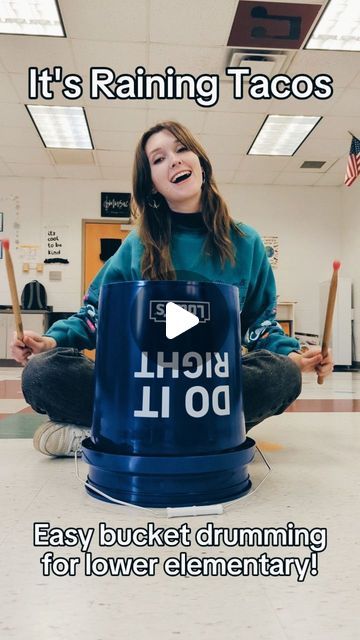 Bucket Drumming Middle School, Teaching Music Elementary, Bucket Drumming Elementary, Music Classroom Ideas, Elementary Music Classroom Decor, Music Rhythm Games, Bucket Drumming, Music Activities For Kids, Music Classroom Decor