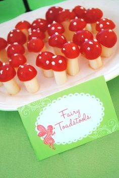 Cheery tomato and mozzarella cheese stick? tinkerbell birthday party food ideas | Tinkerbell Party Marshmallow Stem, Tinkerbell Theme, Fairy Party Food, Egg Tomato, Garden Party Recipes, Woodland Fairy Party, Tinkerbell Birthday, Cheese Stick, Mozzarella Balls