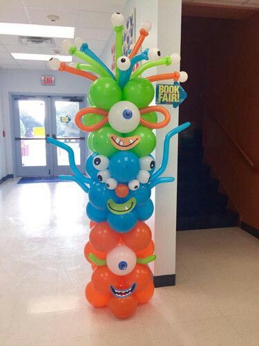 Monster Balloon Arch, Monster Party Decorations, Monster Balloons, Childrens Halloween Party, Monster First Birthday, Monster Baby Showers, Balloon People, Monster 1st Birthdays, Monster Inc Birthday