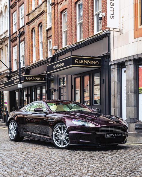 Freddie Atkins | Incredible Amethyst Red over Cream Truffle Aston Martin DBS that arrived in London this morning with @bonhamscars 😍 can’t get over this… | Instagram Aston Dbs, Aston Martin Dbs V12, Aston Martin Dbs, December 13, Aston Martin, Supercars, This Morning, In London, Amethyst