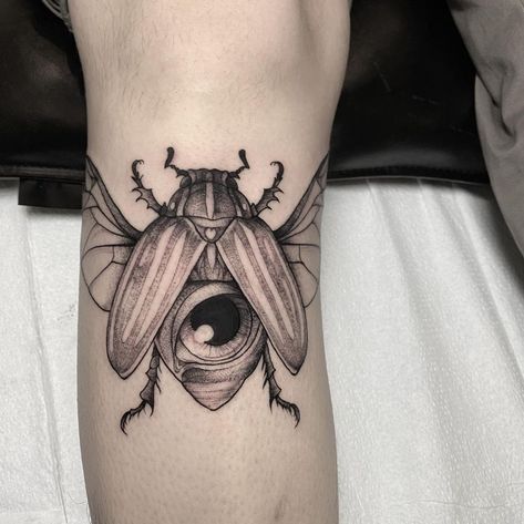 Beetle With Wings Tattoo, Beetle Sketch Tattoo, Beetle Tattoo Leg, Beetle Arm Crease Tattoo, Beetle Arm Tattoo, Rhinoceros Beetle, Etching Tattoo, Beetle Tattoo, Woodcut Tattoo