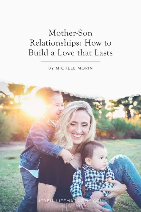 Many moms worry that their mother-son relationship will be damaged when their adult sons marry and start families of their own. Here are some tips on building a bond that lasts. MOTHERHOOD | PARENTING | FAMILY | RELATIONSHIP | ADULT CHILDREN | MOTHER-SON RELATIONSHIP | RAISING KIDS | INTENTIONAL PARENTING Single Mom With Son, Mother Son Relationship, Christian Woman Encouragement, Joyful Life, Intentional Parenting, Single Moms, Family Of Three, Mom Son, Mother Son